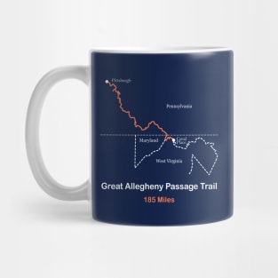 Great Allegheny Passage Trail Route Map Mug